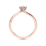 Pierścionek z diamentem różowe złoto